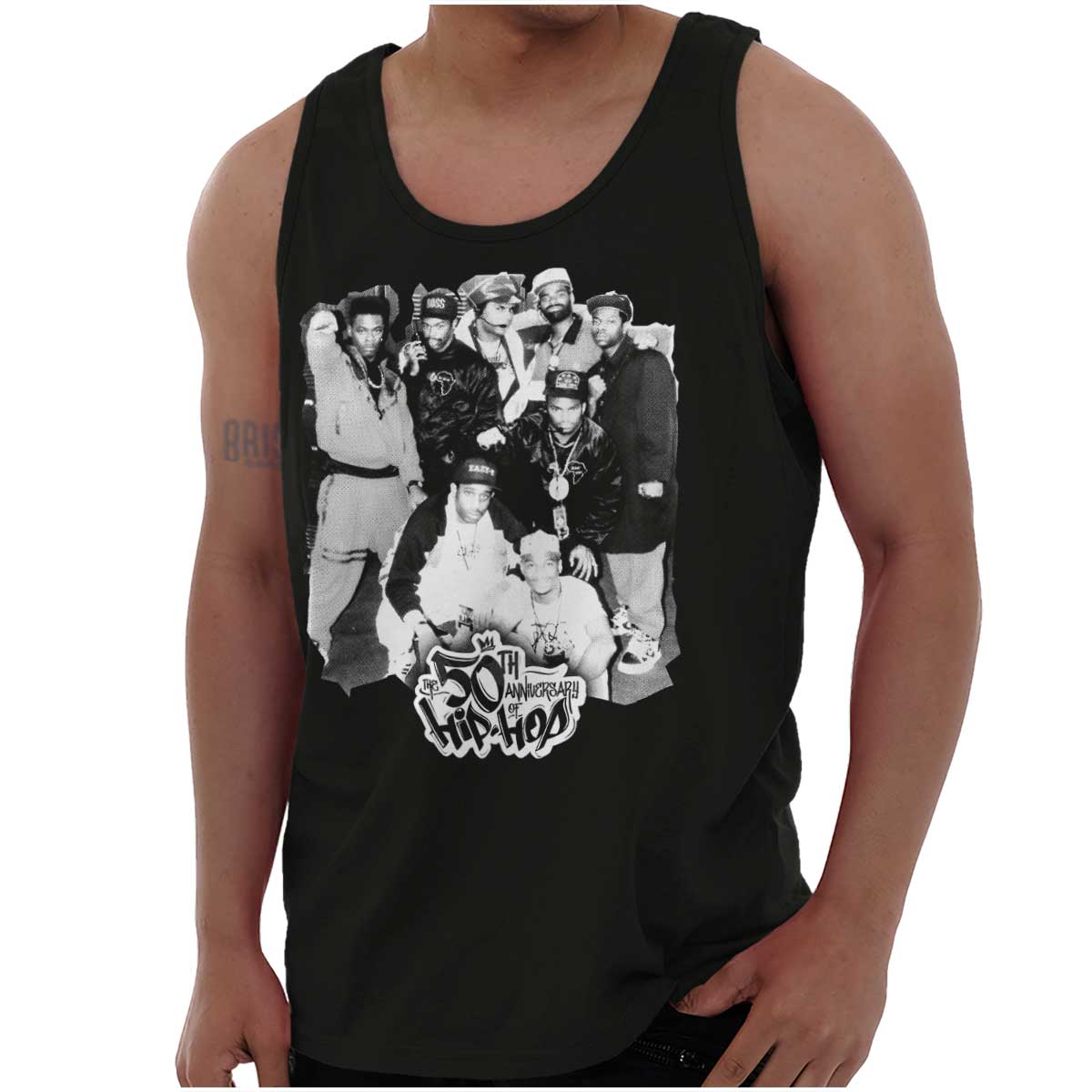 This design showcases the original creators of hip-hop, coming together to embody the energy and essence of the culture. It pays tribute to the pioneers who started this movement 50 years ago.