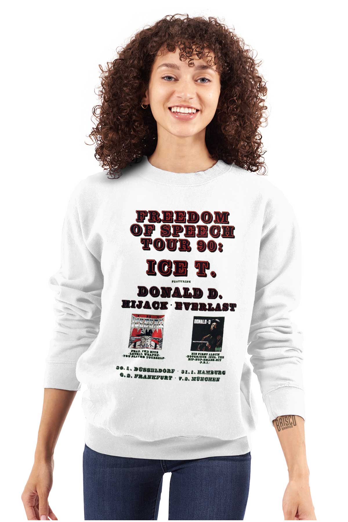 This shirt is a souvenir from a memorable tour featuring Ice-T and Donald-D. It allows you to feel the energy and vibe of their legendary hip-hop experience. It's not just clothing, it's a piece of hip-hop history.