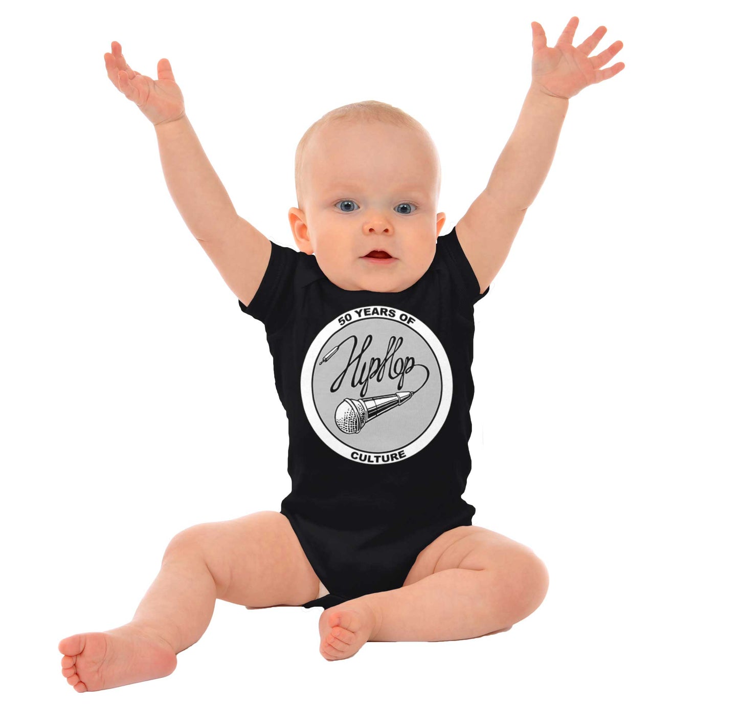 This design honors hip-hop culture and its 50-year legacy with a mic and wire writing hip hop with it, embodying its creativity and strength, allowing you to express hip-hop as a way of life.