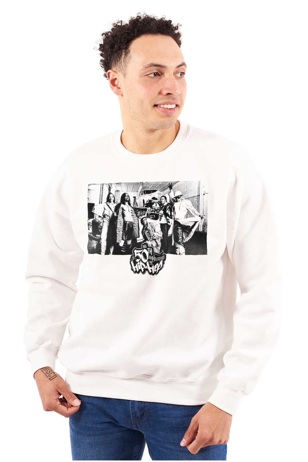 This picture symbolizes the strength and unity of hip-hop pioneers, representing a cultural revolution and global movement, with a resilient garment embodying the spirit of hip-hop.
