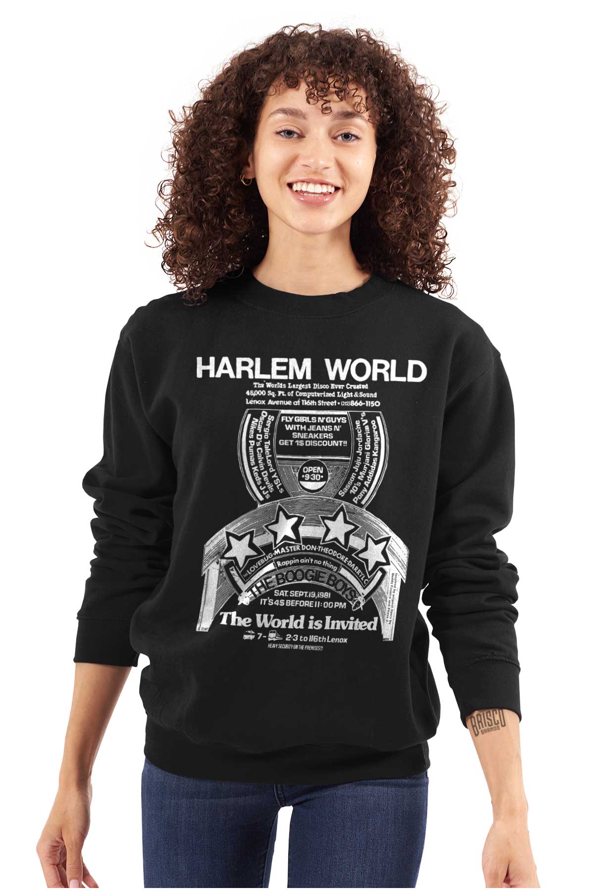 A black-and-white graphic showing the influence of rap's golden era in Harlem, the birthplace of hip-hop.