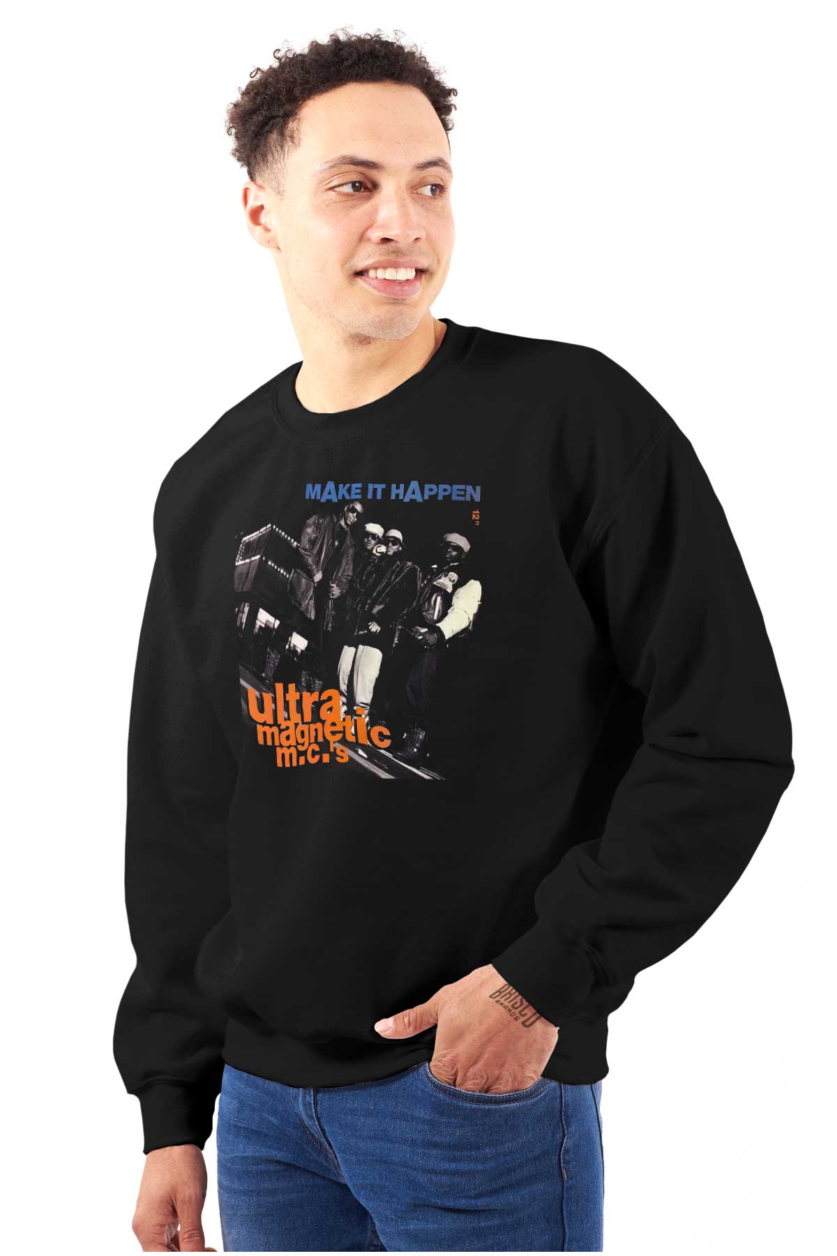 This image showcases the influential Ultramagnetic MCs, a hip hop crew from the Bronx, capturing their iconic style and representing the determination and hustle of hip hop culture.