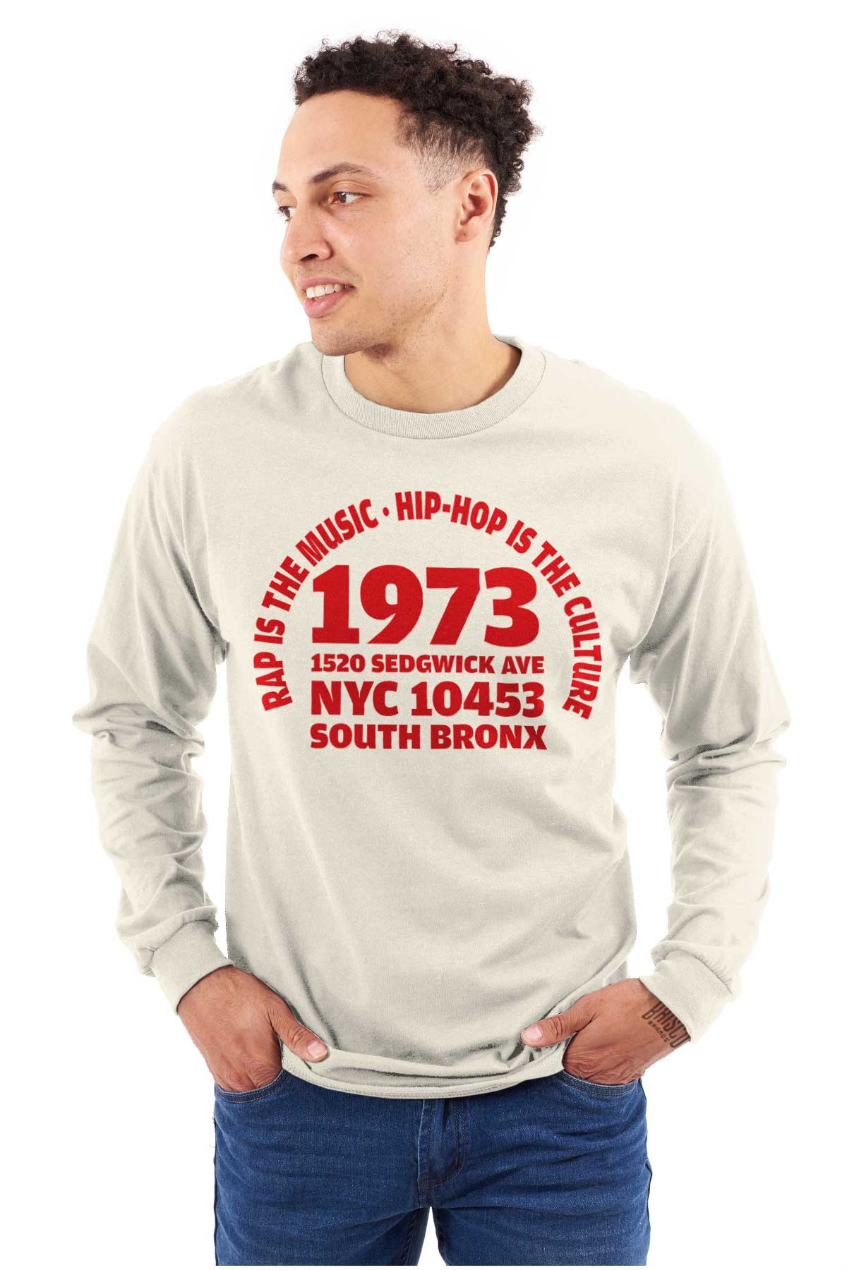 This image represents the start of Hip Hop in 1973 and honors 50 years of music, by mentioning the 1520 Sedwick Avenue address, the birthplace of Hip-Hop.