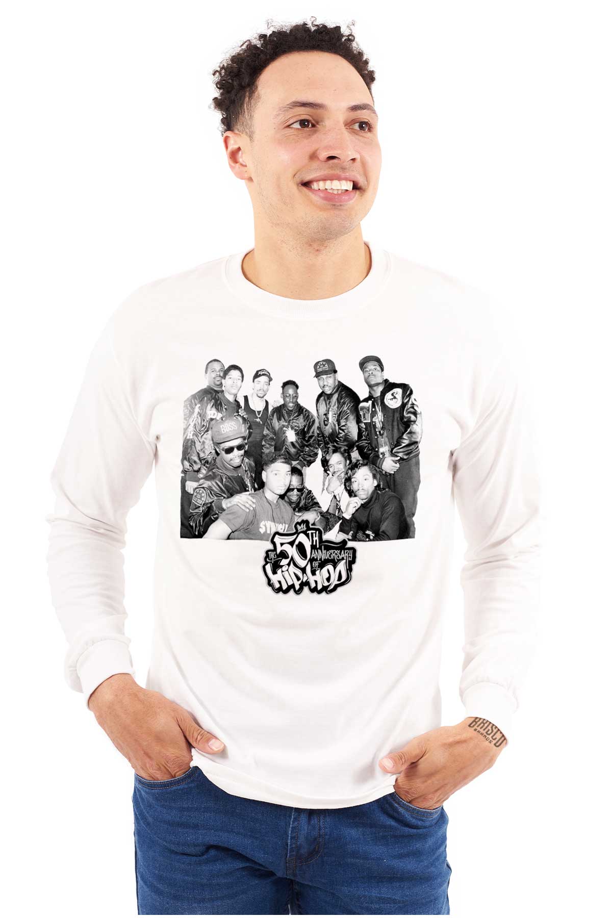 This image showcases a powerful visual narrative of a historical moment captured. It features Ice T and his Rhythm Syndicate crew representing the foundation of hip-hop culture.