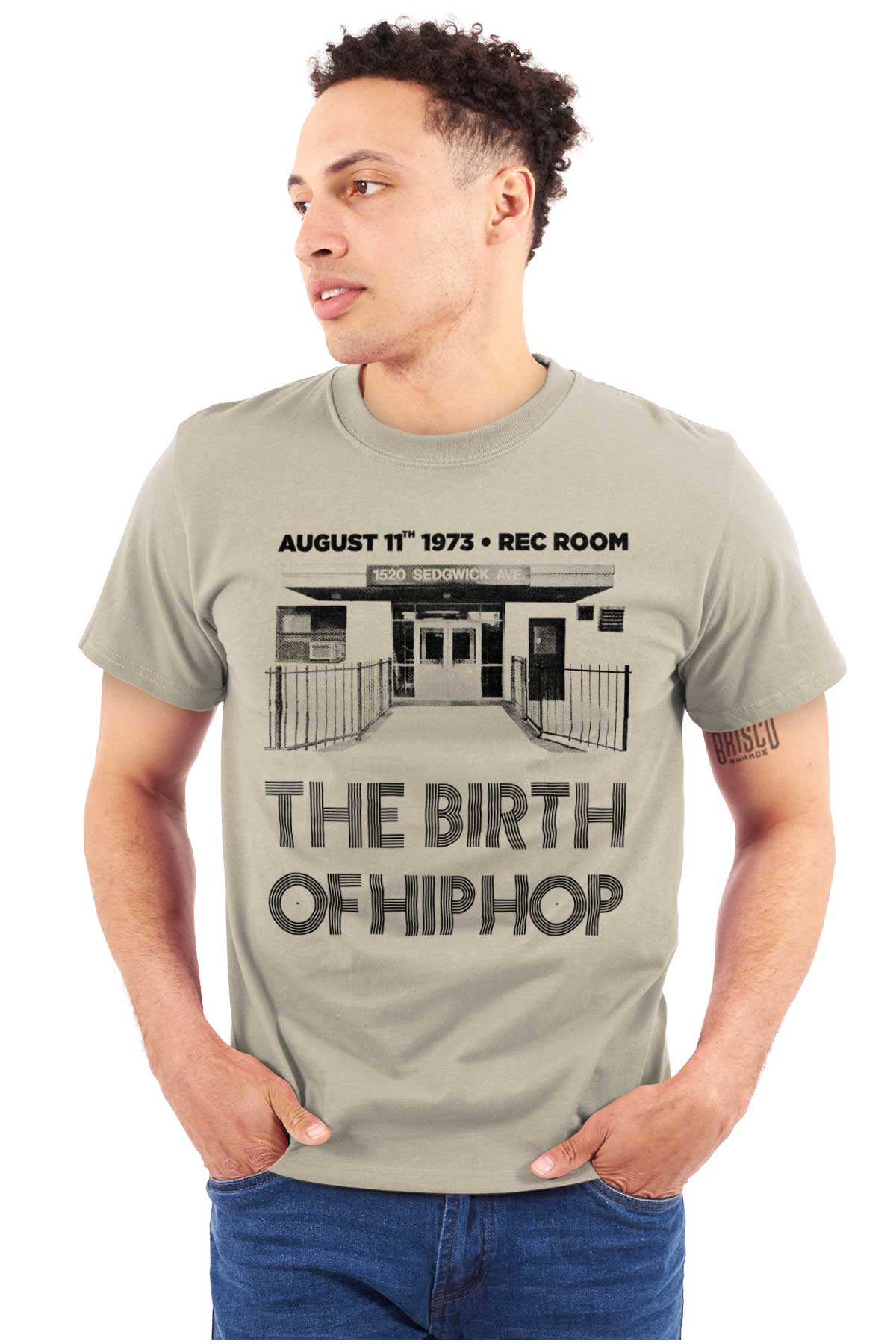 This image shows a sweatshirt that honors the birthplace of Hip Hop and the iconic moment when DJ Kool Herc brought music to life in 1973, allowing you to celebrate and proudly wear a piece of history.