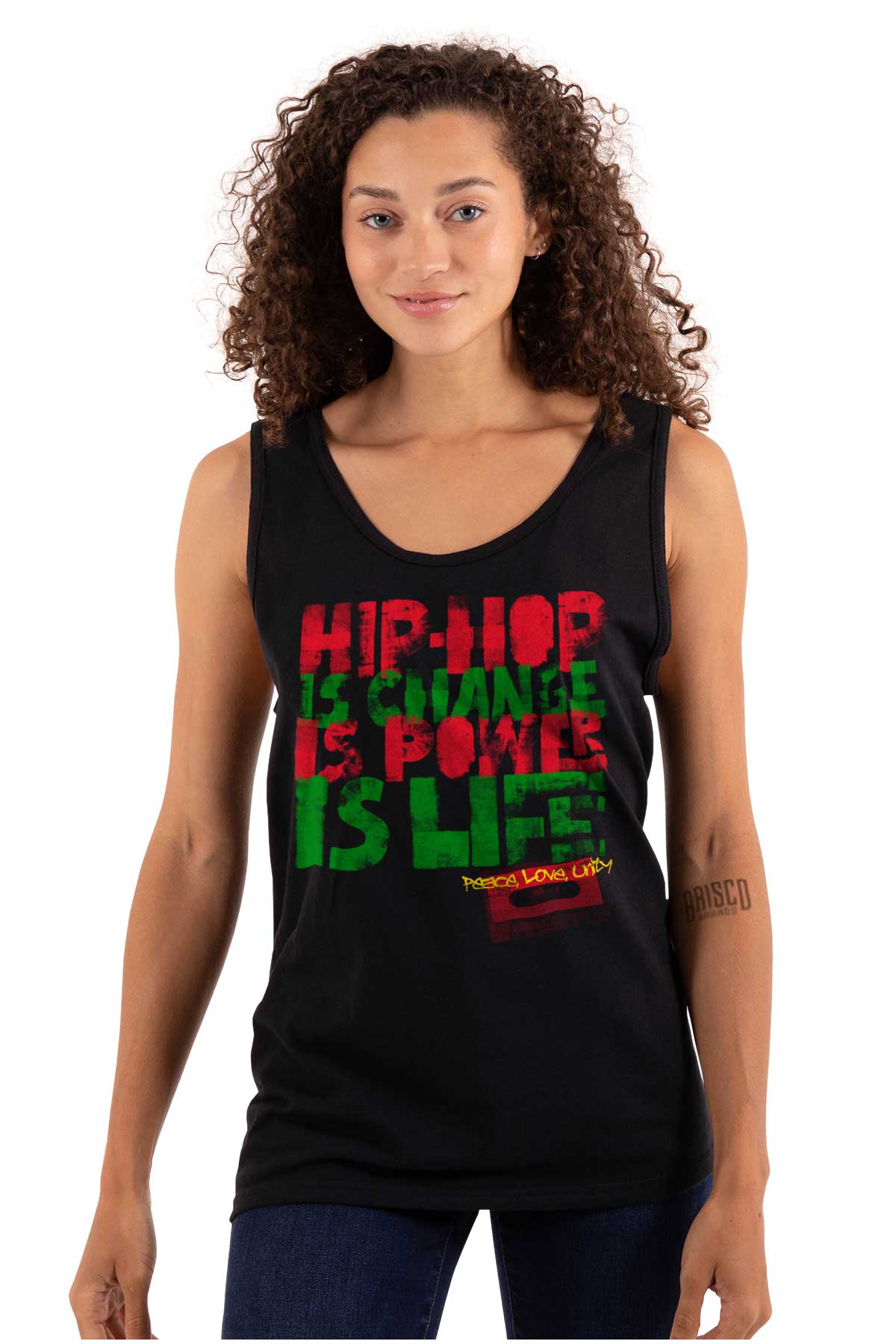This image showcases graffiti with the words 'Hip hop is change, hip hop is power, hip hop is life.' It represents the peace and loyalty code we live by.