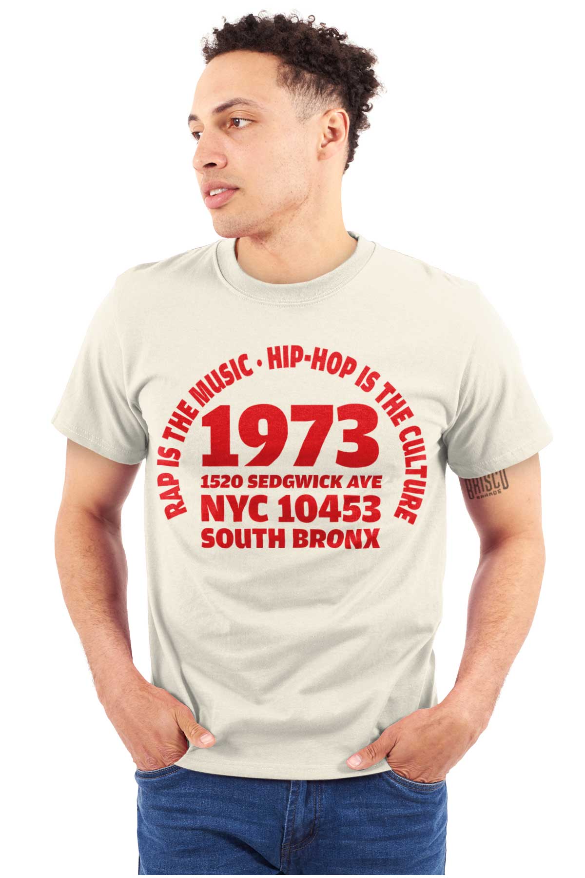 This image represents the start of Hip Hop in 1973 and honors 50 years of music, by mentioning the 1520 Sedwick Avenue address, the birthplace of Hip-Hop.