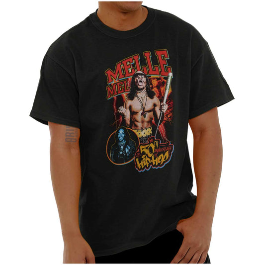 The Melle Mel design represents the influential and powerful figure who started hip hop, reminding us that it's a cultural movement that can't be confined, symbolizing the genre's strength and essence as we celebrate its 50th anniversary.