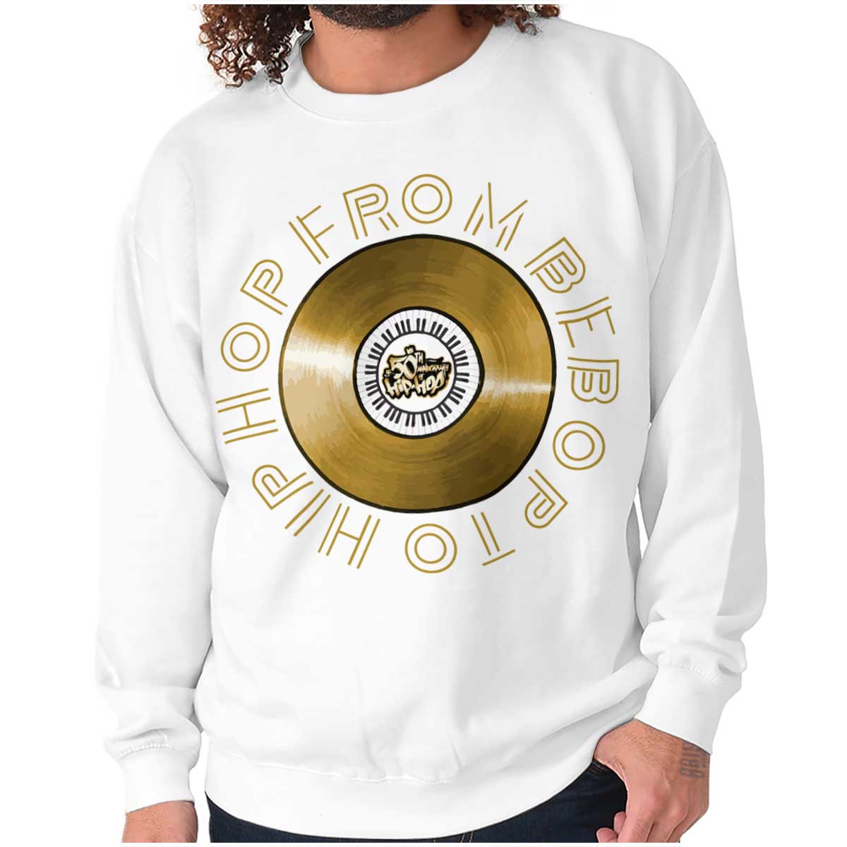The image represents the transition from Bebop to Hip Hop music. It showcases the evolution of sound, starting from the Bebop era and leading to the Hip Hop revolution.