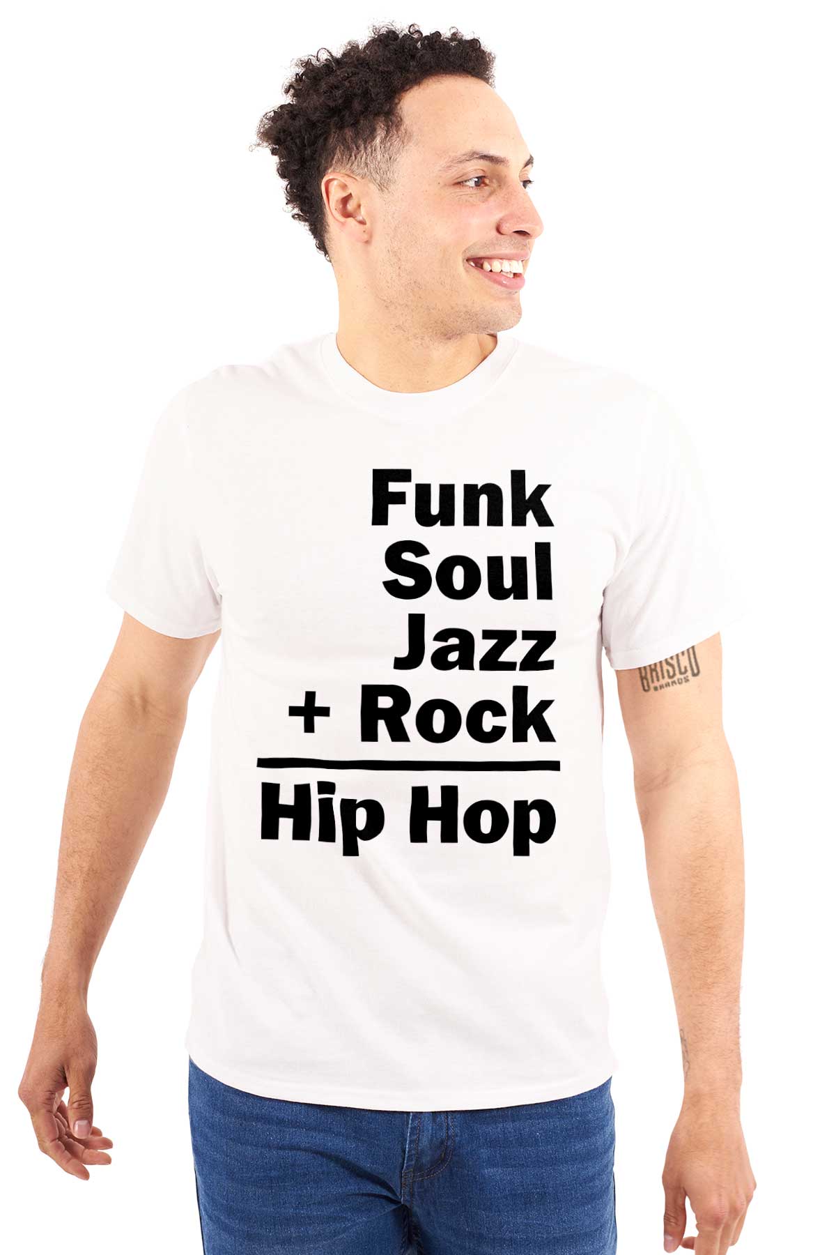 This design represents the coming together of different sounds to create the rhythm and soul of hip hop.