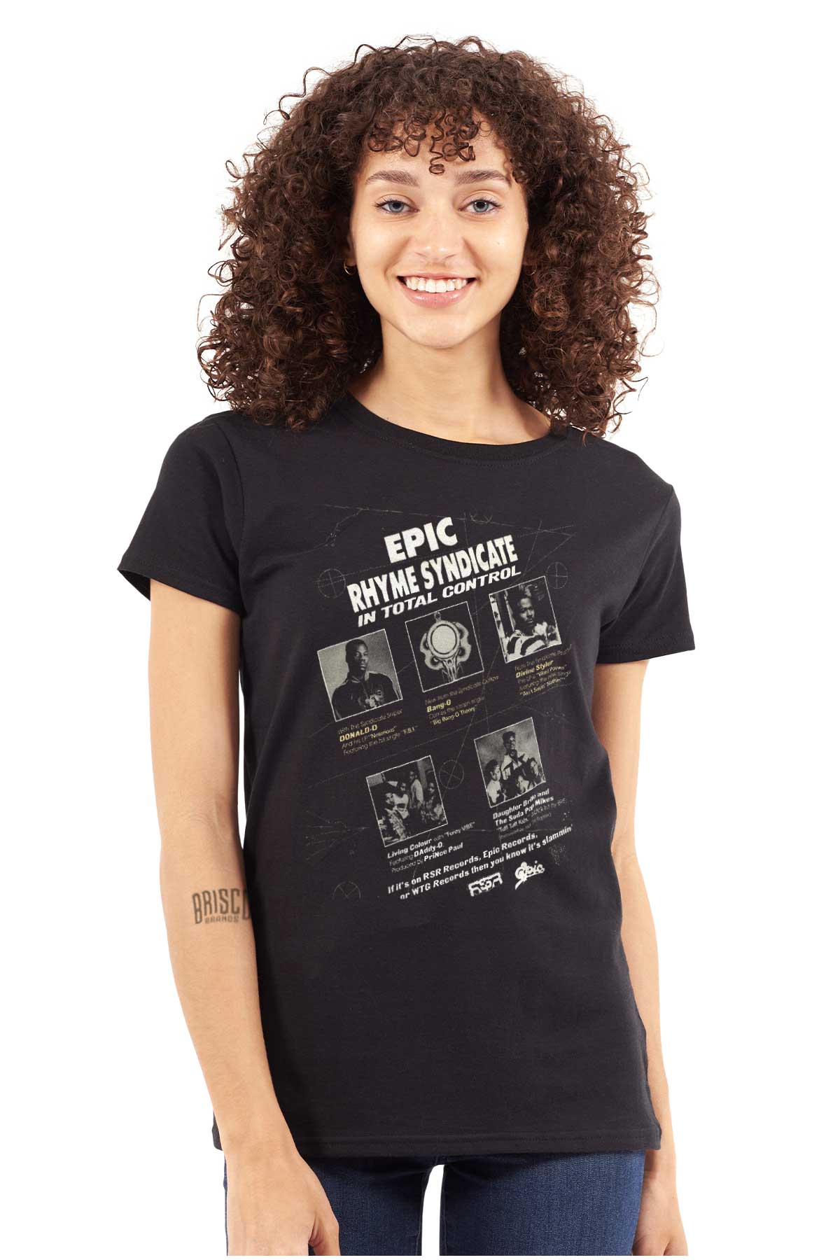 A powerful design that honors the influential "EPIC RHYME SYNDICATE" and its talented members. It showcases pictures of Donald D and his crew, reminding us of their impact on hip-hop culture.