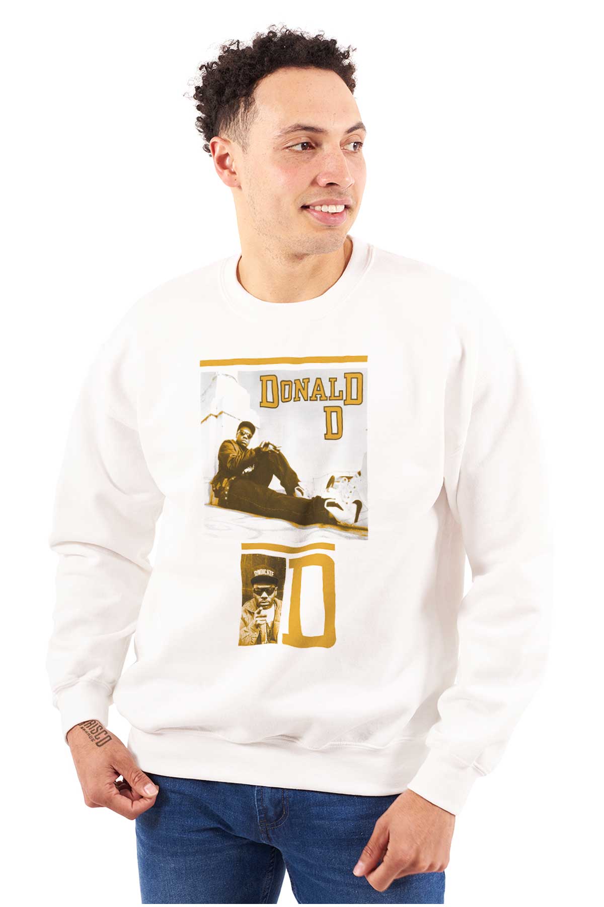 This design honors the influential hip-hop artist Donald D, showcasing his legendary artist, representing his legacy and embodying the energy and charisma of hip-hop.