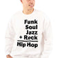 This design represents the coming together of different sounds to create the rhythm and soul of hip hop.