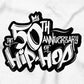 A high definition logo of the brand "The 50th Anniversary of Hip-Hop".