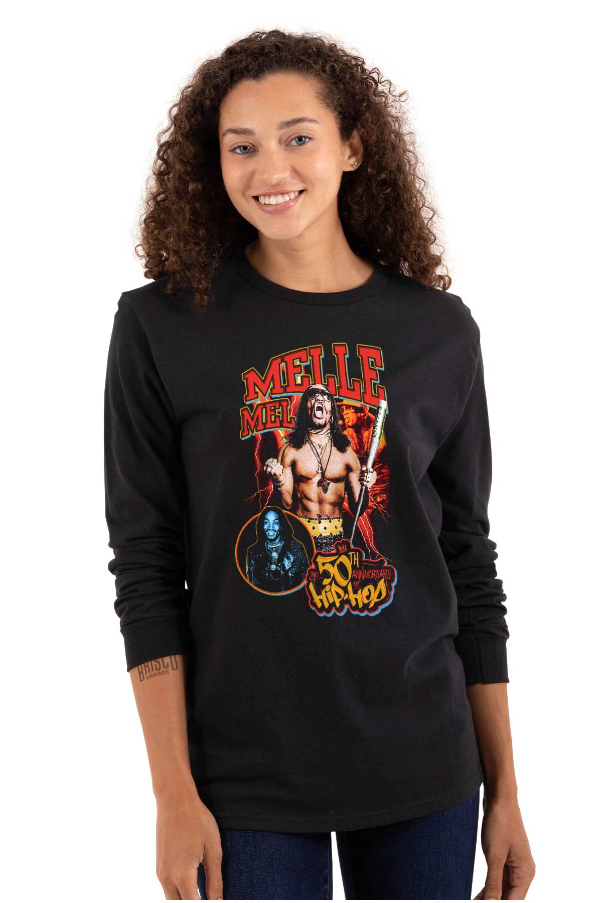 The Melle Mel design represents the influential and powerful figure who started hip hop, reminding us that it's a cultural movement that can't be confined, symbolizing the genre's strength and essence as we celebrate its 50th anniversary.