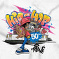 A vibrant graffiti artwork that embodies the energy and essence of hip-hop culture. Experience the heart and soul of the hip-hop scene through this visual explosion.