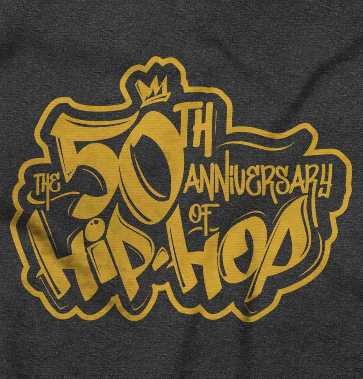 This vibrant graffiti art design commemorates 50 years of hip hop, capturing its history and energy, allowing you to carry the essence of hip hop with you.