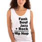 This design represents the coming together of different sounds to create the rhythm and soul of hip hop.