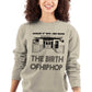 This image shows a sweatshirt that honors the birthplace of Hip Hop and the iconic moment when DJ Kool Herc brought music to life in 1973, allowing you to celebrate and proudly wear a piece of history.