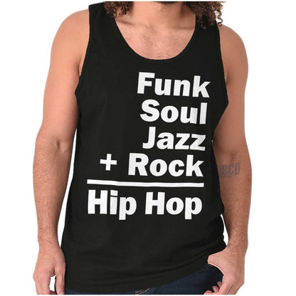 This design represents the coming together of different sounds to create the rhythm and soul of hip hop.