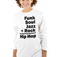 This design represents the coming together of different sounds to create the rhythm and soul of hip hop.