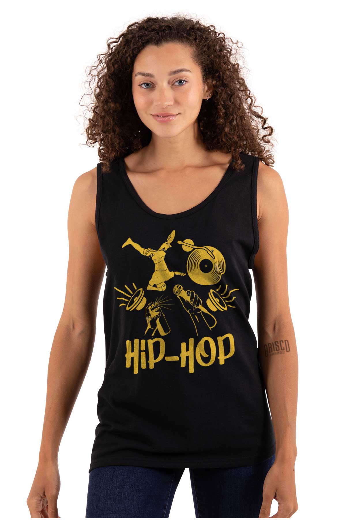 This artwork represents the essence and history of hip-hop culture through visual symbols and a dignified vibe.