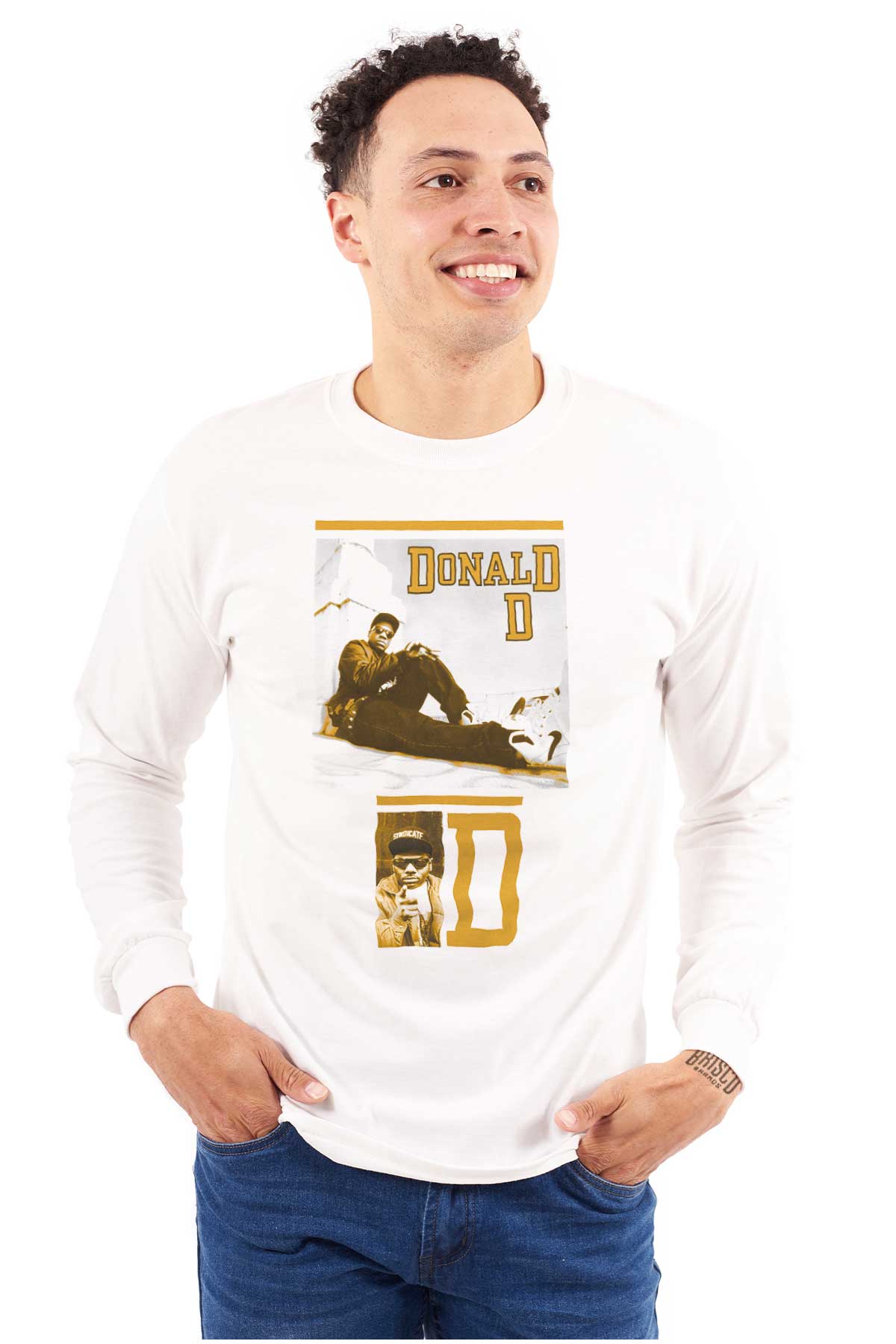 This design honors the influential hip-hop artist Donald D, showcasing his legendary artist, representing his legacy and embodying the energy and charisma of hip-hop.