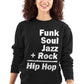 This design represents the coming together of different sounds to create the rhythm and soul of hip hop.