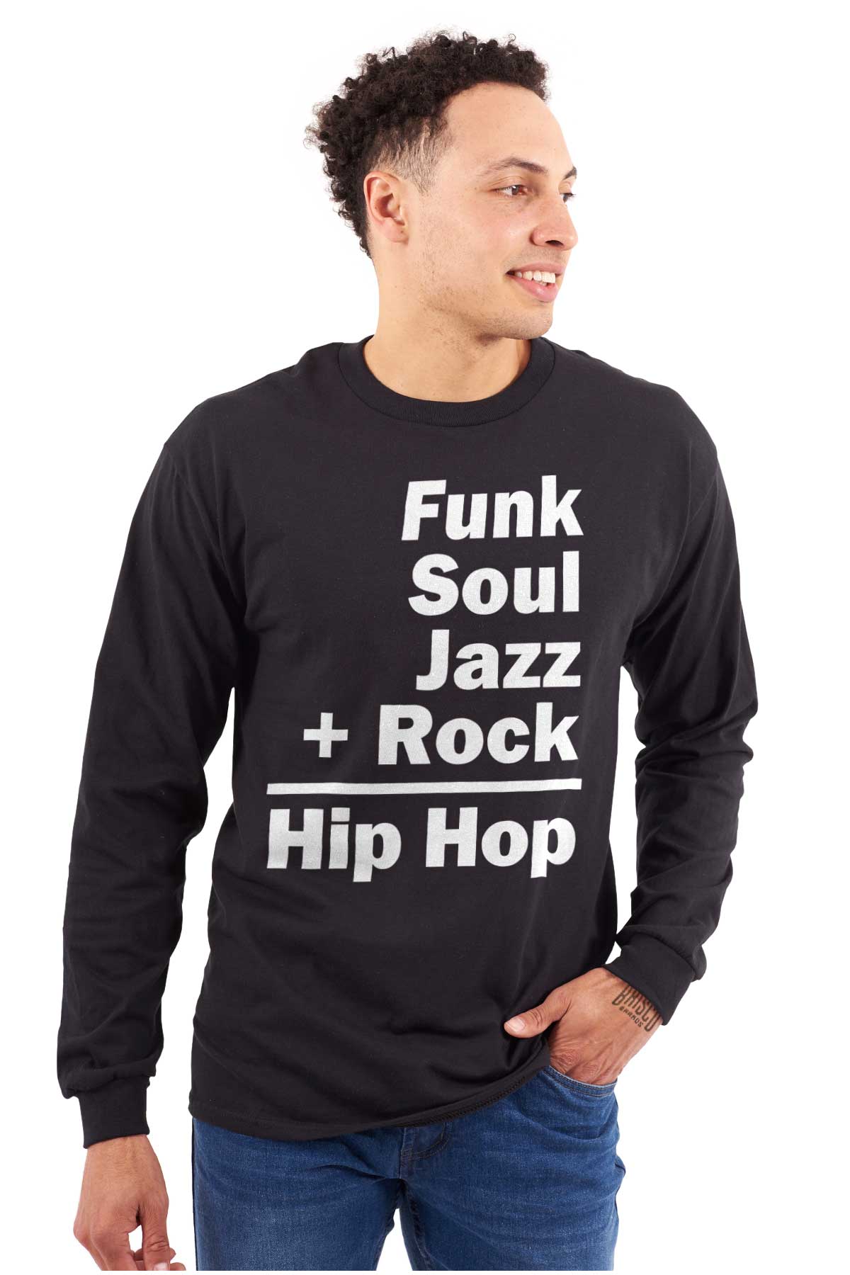 This design represents the coming together of different sounds to create the rhythm and soul of hip hop.