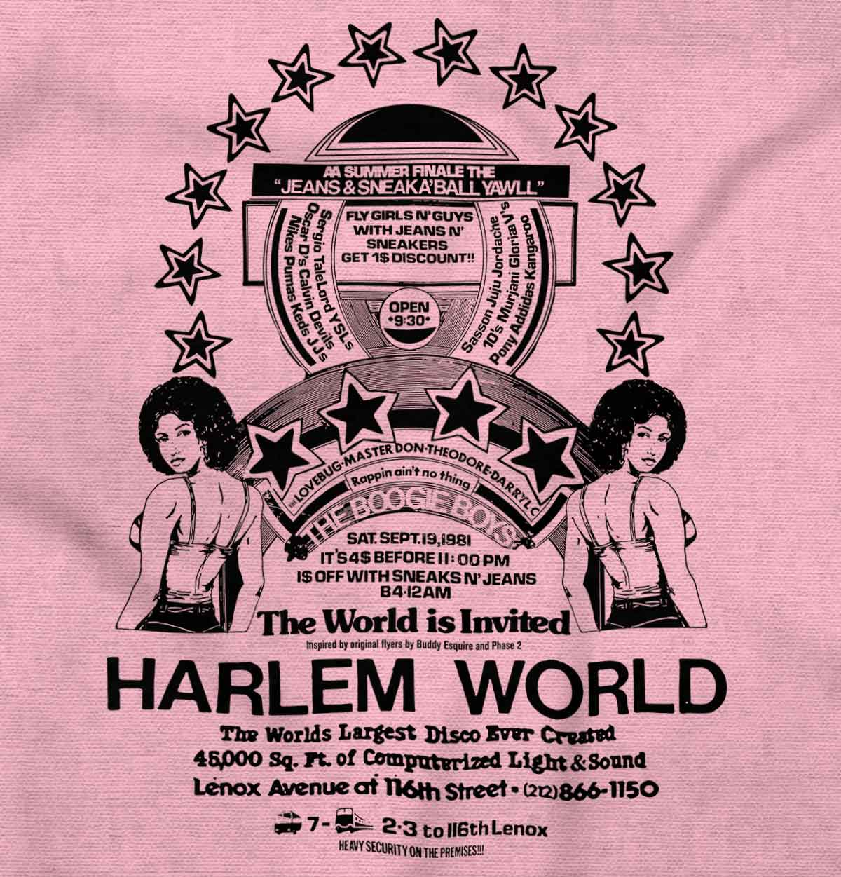 A black-and-white graphic showing the influence of rap's golden era in Harlem, the birthplace of hip-hop.