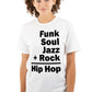 This design represents the coming together of different sounds to create the rhythm and soul of hip hop.