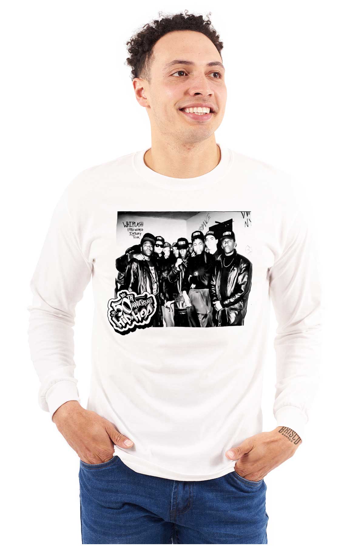 The image is a tribute to iconic hip-hop figures from the Whiplash 1990 era, including Donald-D, Henge-E, Kamanchisly, Ice-T, and DJ-Supreme, showcasing the influence and history of hip-hop.