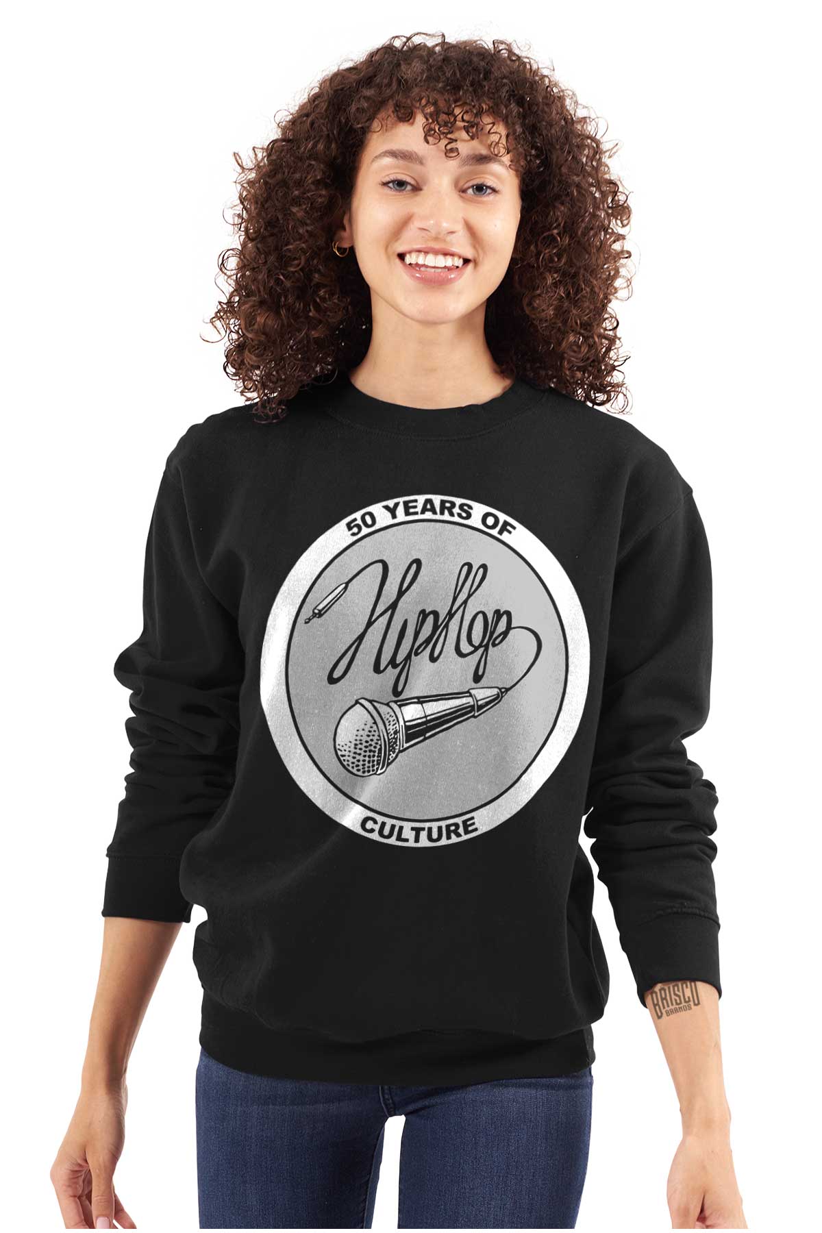 This design honors hip-hop culture and its 50-year legacy with a mic and wire writing hip hop with it, embodying its creativity and strength, allowing you to express hip-hop as a way of life.