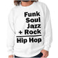 This design represents the coming together of different sounds to create the rhythm and soul of hip hop.