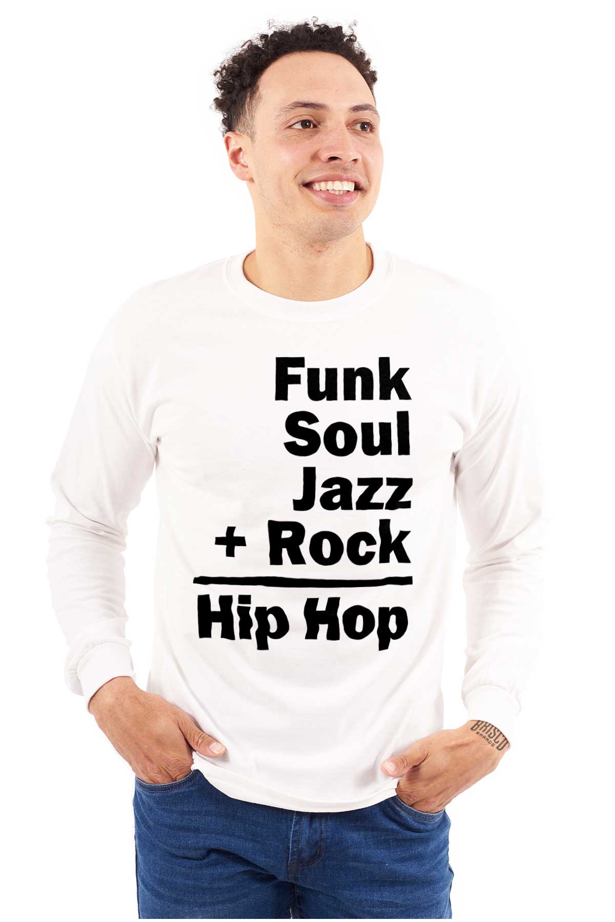 This design represents the coming together of different sounds to create the rhythm and soul of hip hop.