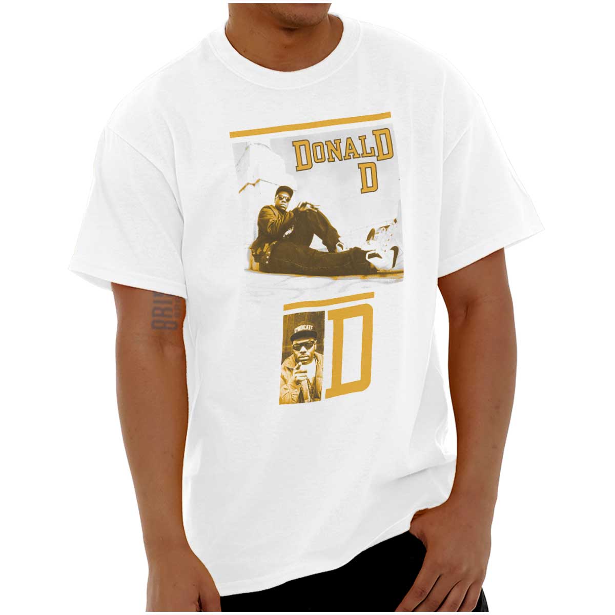 This design honors the influential hip-hop artist Donald D, showcasing his legendary artist, representing his legacy and embodying the energy and charisma of hip-hop.