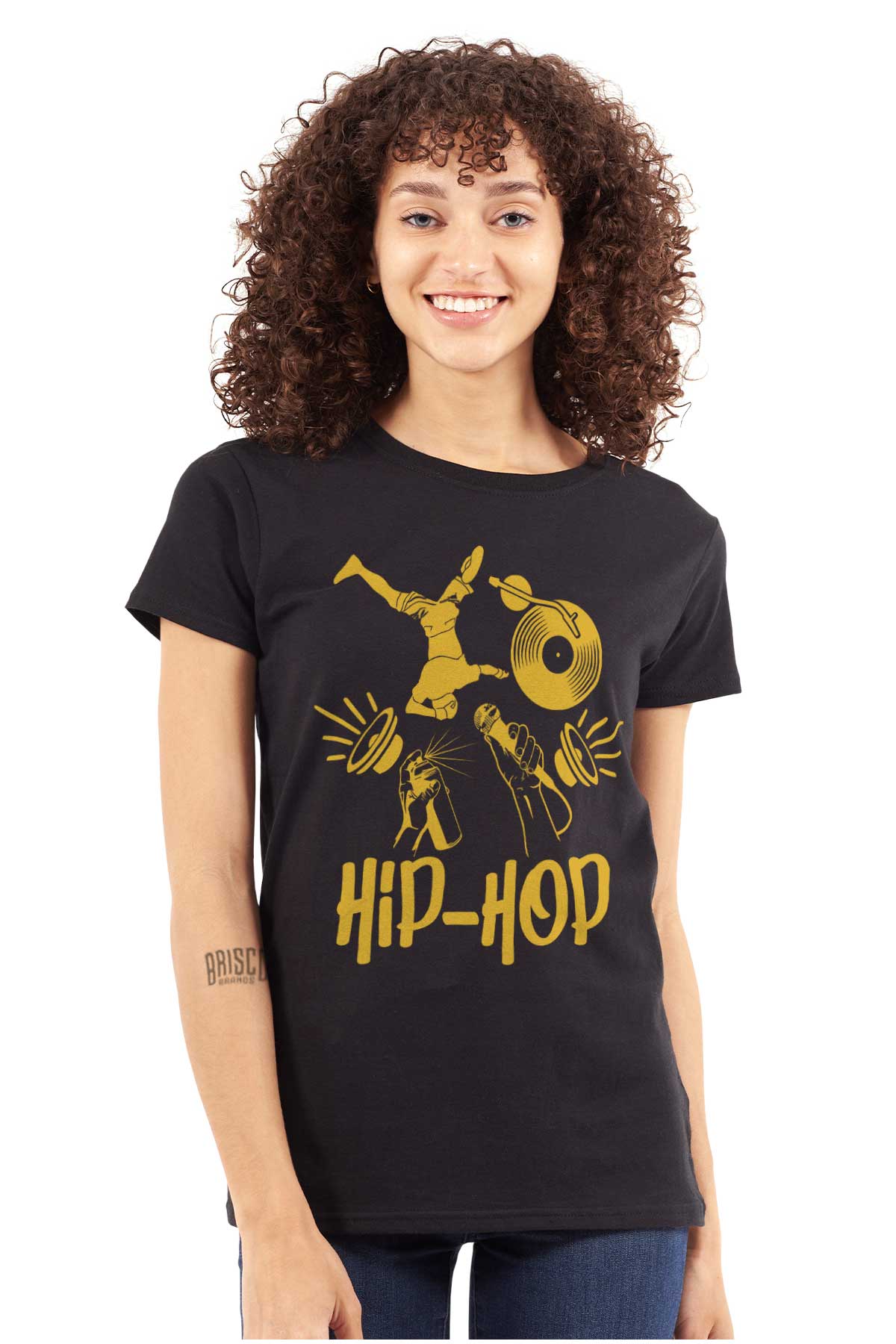 This artwork represents the essence and history of hip-hop culture through visual symbols and a dignified vibe.