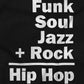 This design represents the coming together of different sounds to create the rhythm and soul of hip hop.