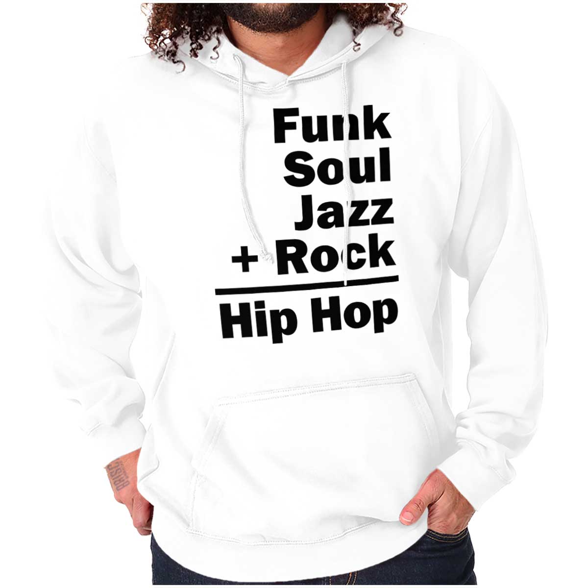 This design represents the coming together of different sounds to create the rhythm and soul of hip hop.