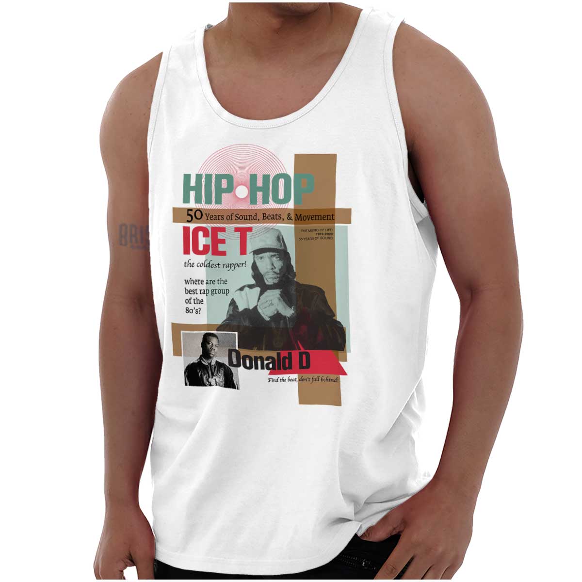 This image shows Ice T and Donald D, influential artists from the 80s Rhyme Syndicate group, help you find the rhythm.