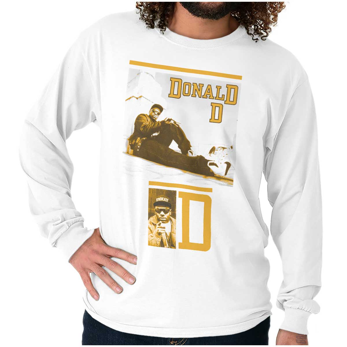 This design honors the influential hip-hop artist Donald D, showcasing his legendary artist, representing his legacy and embodying the energy and charisma of hip-hop.