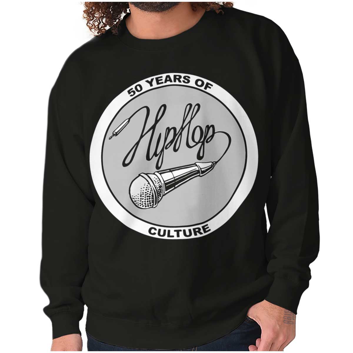 This design honors hip-hop culture and its 50-year legacy with a mic and wire writing hip hop with it, embodying its creativity and strength, allowing you to express hip-hop as a way of life.