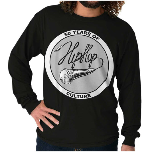 This design honors hip-hop culture and its 50-year legacy with a mic and wire writing hip hop with it, embodying its creativity and strength, allowing you to express hip-hop as a way of life.