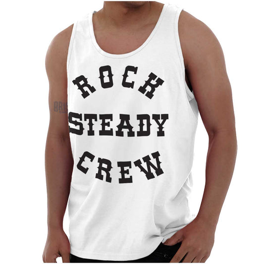 The picture represents the influential Rock Steady Crew in hip-hop culture, encouraging pride, strength, and confidence in any situation.